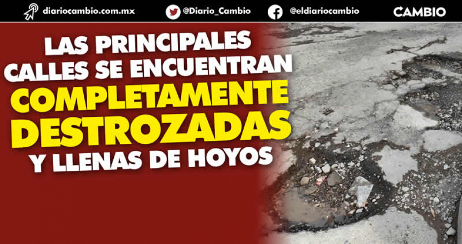 A Tepole no le importa Tehuacán: destina solo un millón para bachear calles destruidas