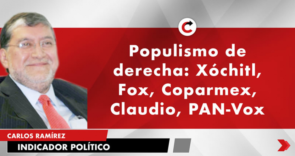 Populismo de derecha: Xóchitl, Fox, Coparmex, Claudio, PAN-Vox