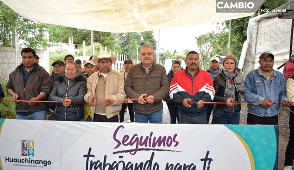 López Angulo inaugura drenaje sanitario de la calle Loma Bonita en Tenango de las Flores