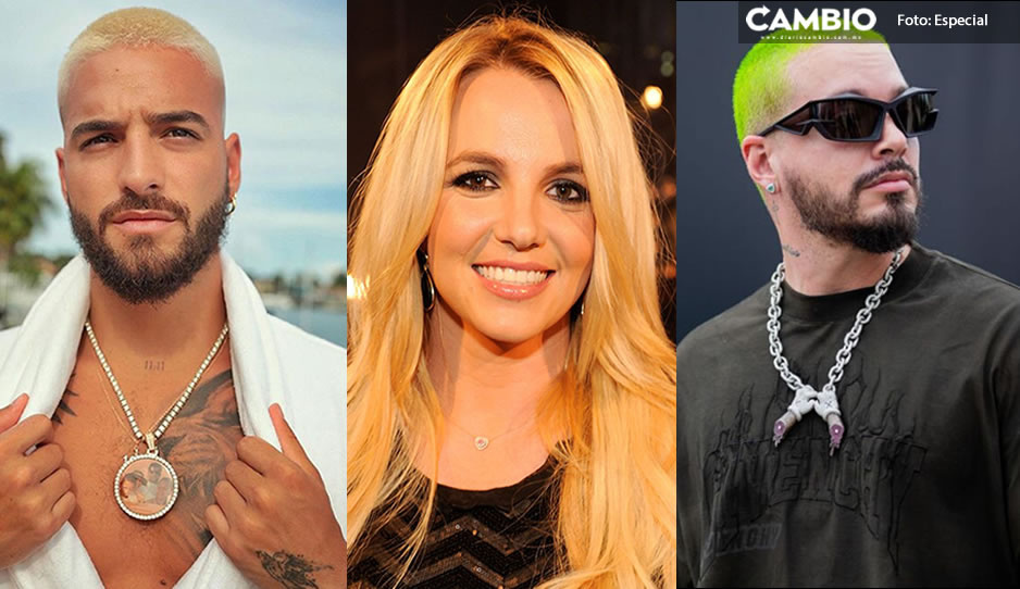 ¿Viene colaboración? Britney Spears, Maluma y J Balvin posan juntos en lujoso restaurante (FOTO)