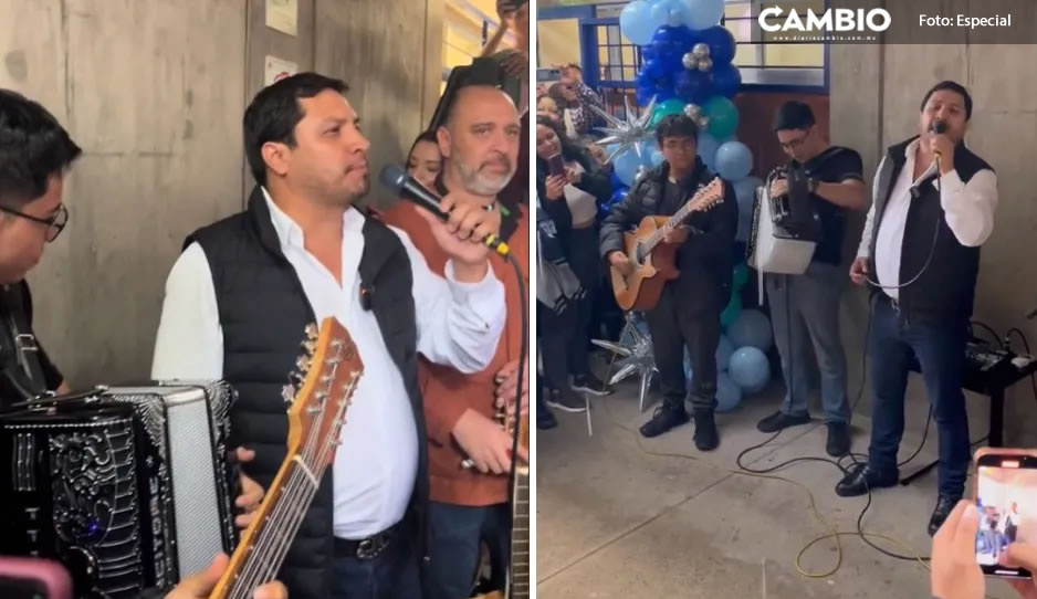 Eso es humildad; Julión Álvarez se echa &#039;palomazo&#039; para inaugurar salón de música en prepa (VIDEO)