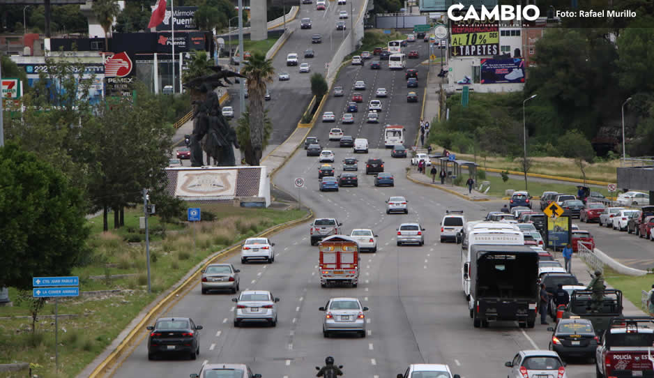 El domingo se cancelan las vueltas a la izquierda en la Vía Atlixcáyotl para estudio de movilidad (VIDEO)