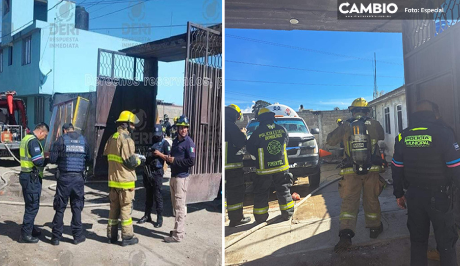 Explosión de pipa de gas deja dos lesionados en San Miguel Xonacatepec