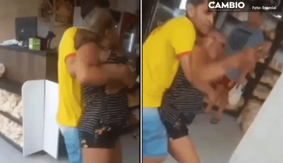 ¡Dominada por el enojo! Mujer destroza panadería por ataque de celos (VIDEO)