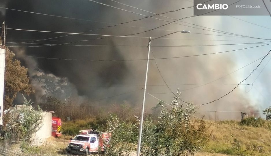 Se reporta fuerte incendio dentro de depósito de vehículos en la Guadalupe Hidalgo