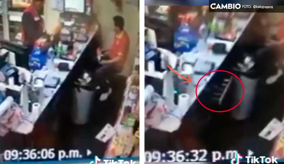 ¡Espíritus chocarreros en el Oxxo! Captan en VIDEO cómo una caja registradora se abre sola