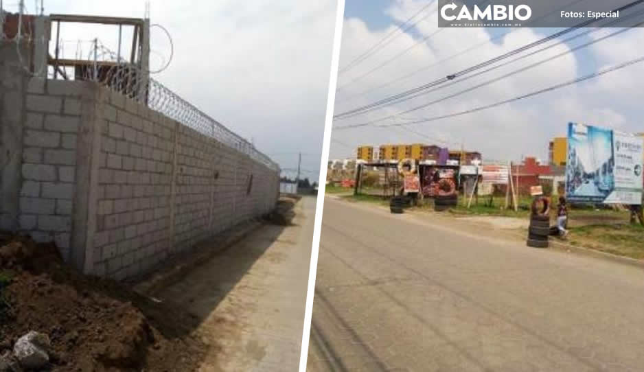 Fraccionamientos se agandallan las banquetas en Cuautlancingo