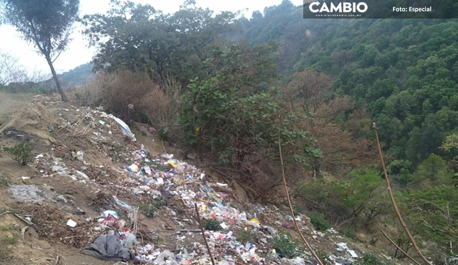 Vecinos convierten barrancas de Chiautzingo en basureros (FOTOS)