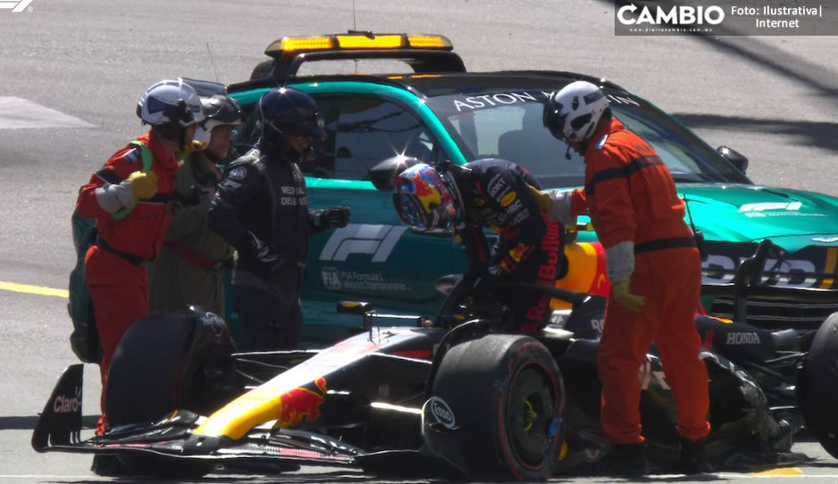 ¡Nooo, Checo! Sergio Pérez sufre accidente durante clasificación del GP de Mónaco (VIDEO)