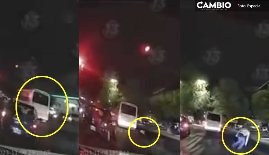 ¡Ni cuenta se dio! Cafre de Ruta 68 tira a estudiante en Bosques de San Sebastián (VIDEO)