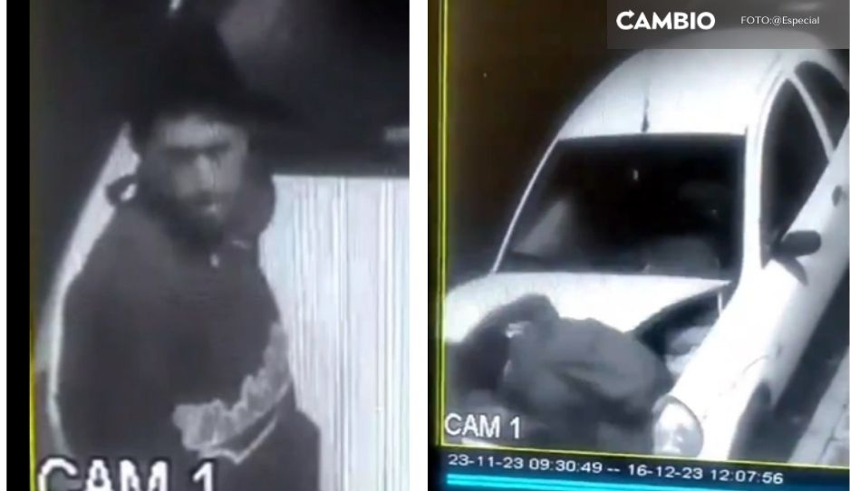 VIDEO: Captan a ladrón robando la batería de un automóvil en 21 Poniente y 31 Sur