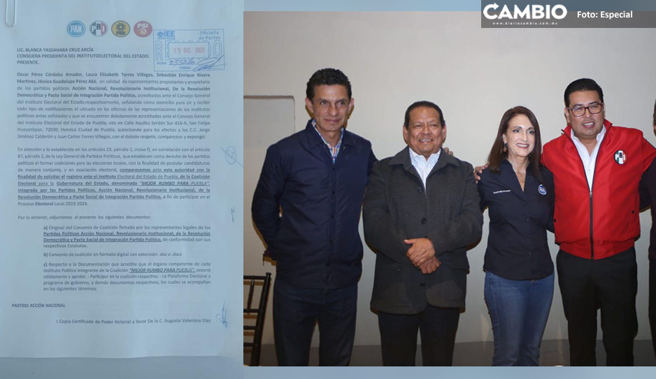 Coalición entre PRIANRD y PSI queda registrada ante el IEE Puebla
