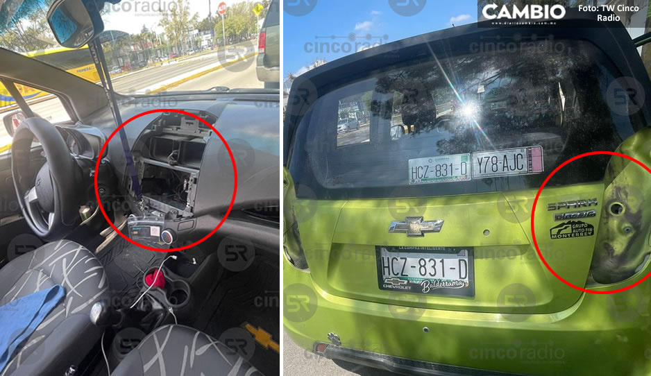 ¡Qué poca! Desvalijan auto estacionado en Avenida San Claudio