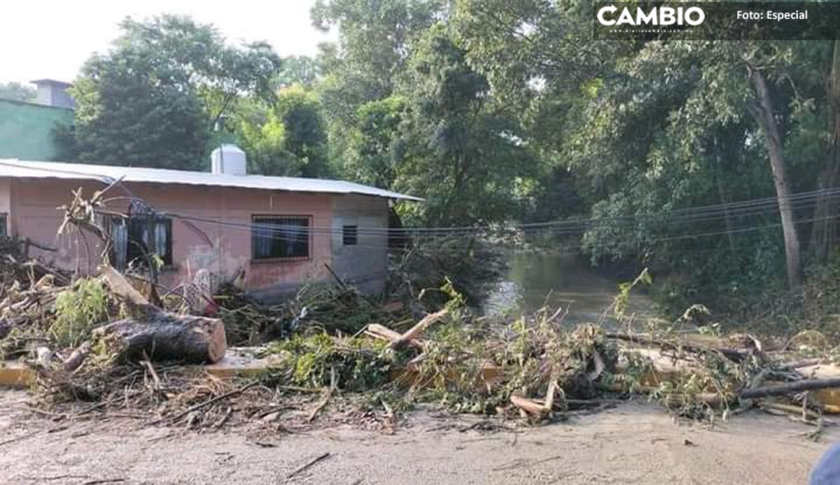 Desbordamiento de río en Venustiano Carranza dejó 250 viviendas afectadas