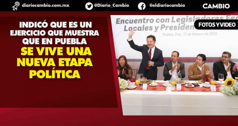 Reunión de Sergio Salomón y morenistas, muestra de inclusión y de la nueva era política que vive de Puebla: Nacho Mier