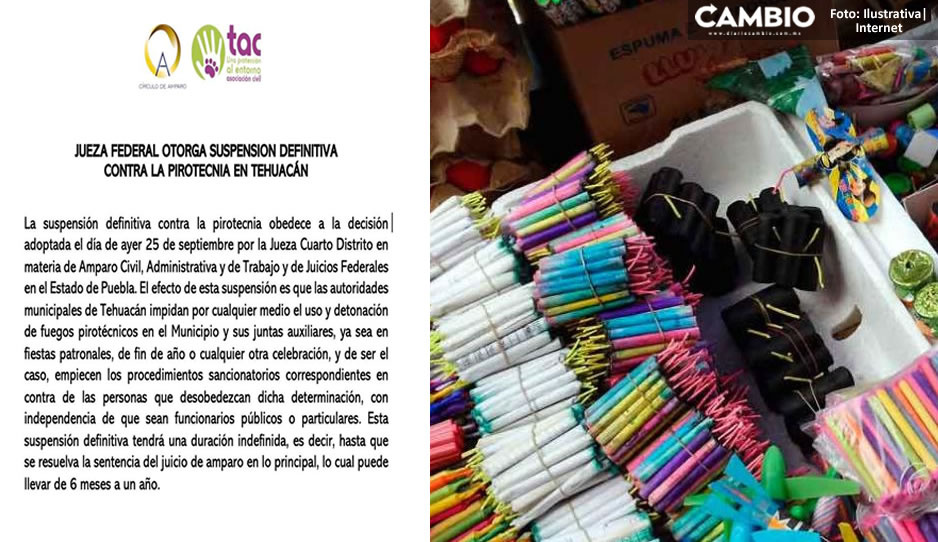¡Ganaron los perritos! Suspenden definitivamente uso de pirotecnia en Tehuacán