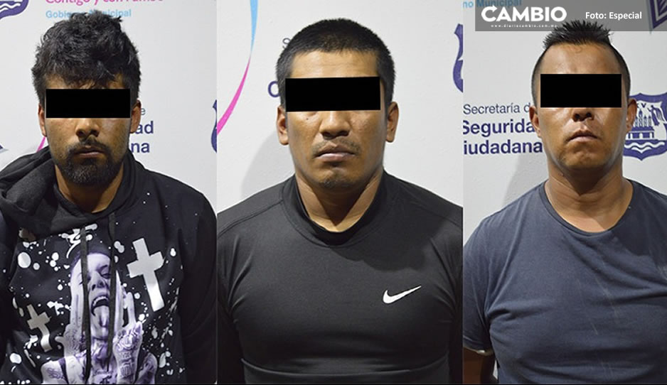 Estos son los tres criminales que generaron pánico cerca de Chedraui en Xonaca
