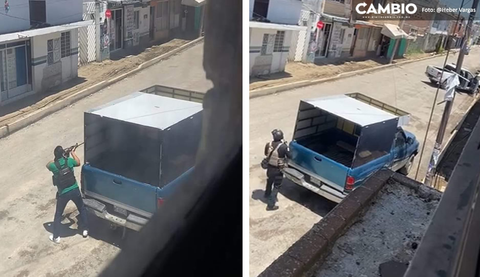 ¡Terror en Xoxtla! Atracan Oxxos a la hora de salida de las escuelas y desatan balacera; hay tres heridos (VIDEO)