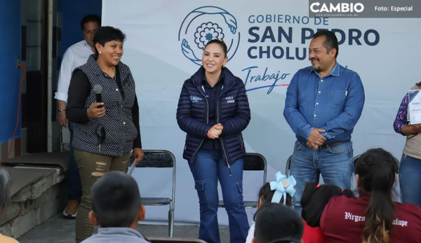 Impulsa Paola Angon mejoramiento de viviendas en San Pedro Cholula