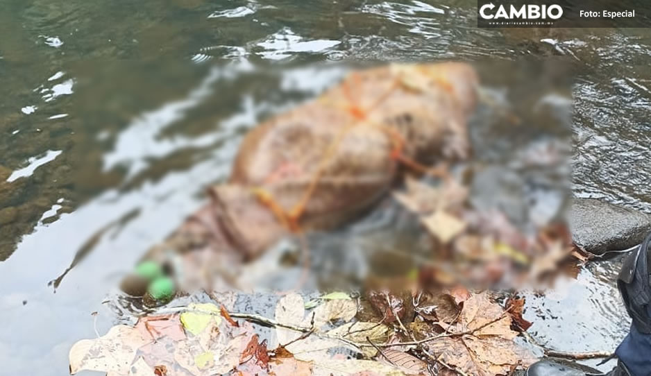 Identifican como Martín, cadáver que flotaba en río de Hueytamalco; lo habían secuestrado
