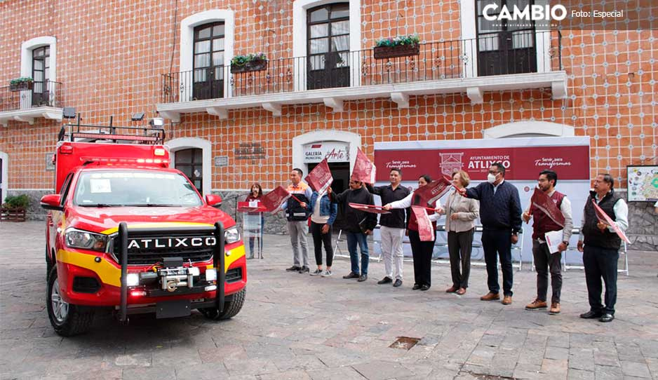 Entregan unidad ligera de ataque rápido a la Coordinación de PC y Bomberos de Atlixco