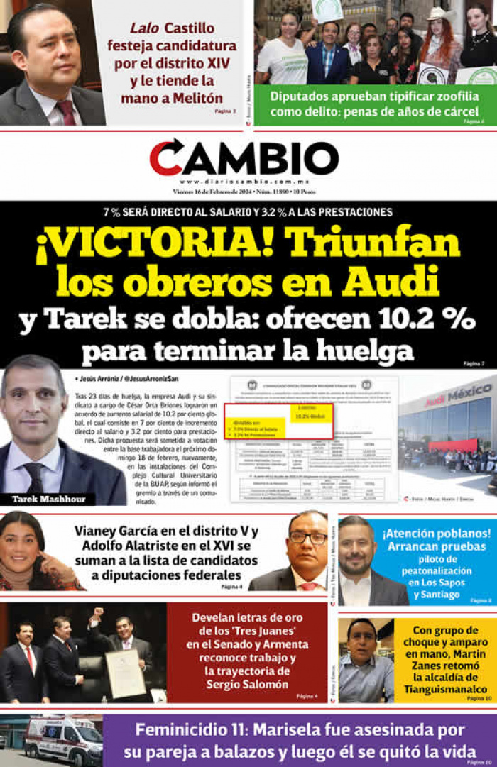 ¡VICTORIA ! Triunfan los obreros en Audi  y Tarek se dobla: ofrecen 10.2 % para terminar la huelga