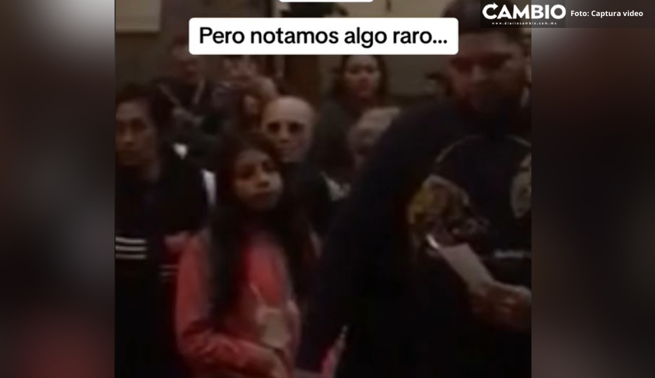 ¡Posada macabra! Captan en VIDEO a extraño ser en plena misa