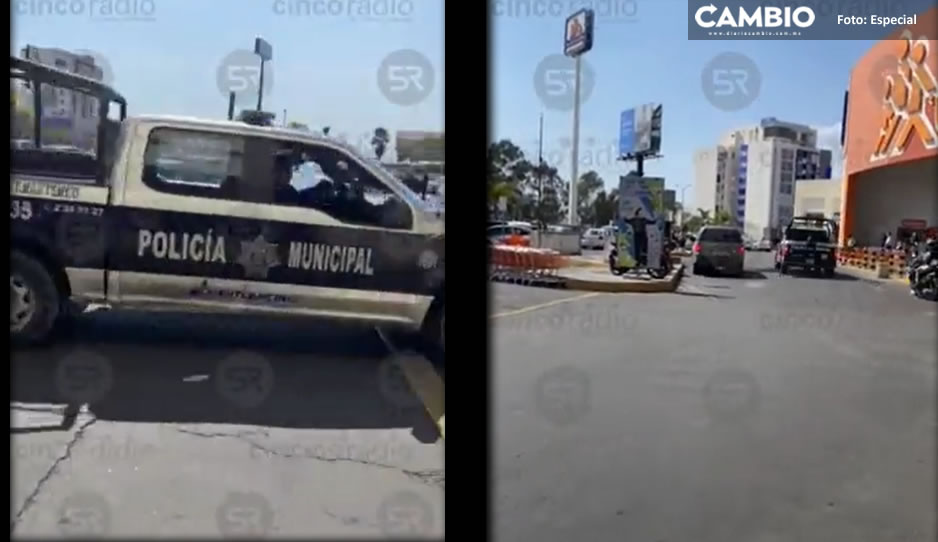 Reportan fuerte movilización policiaca tras balacera en plaza Cruz del Sur por robo de auto (VIDEO)