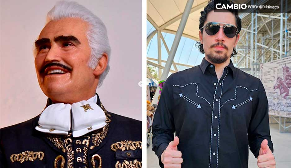 ¿Todo bien en casa? Nieto de Vicente Fernández presume escultura hiperrealista de su abuelo