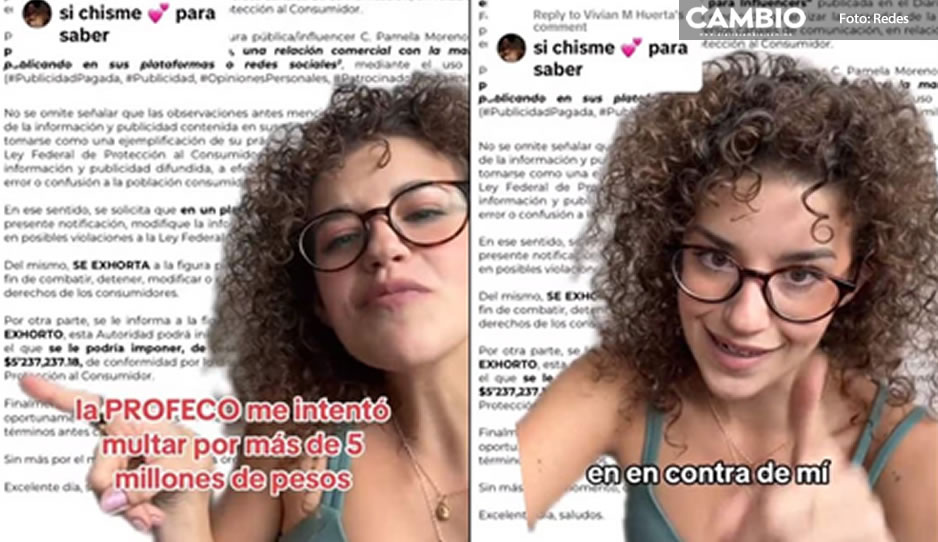 Influencer se lanza vs la Profeco por intentar multarla con 5 millones por “publicidad engañosa”