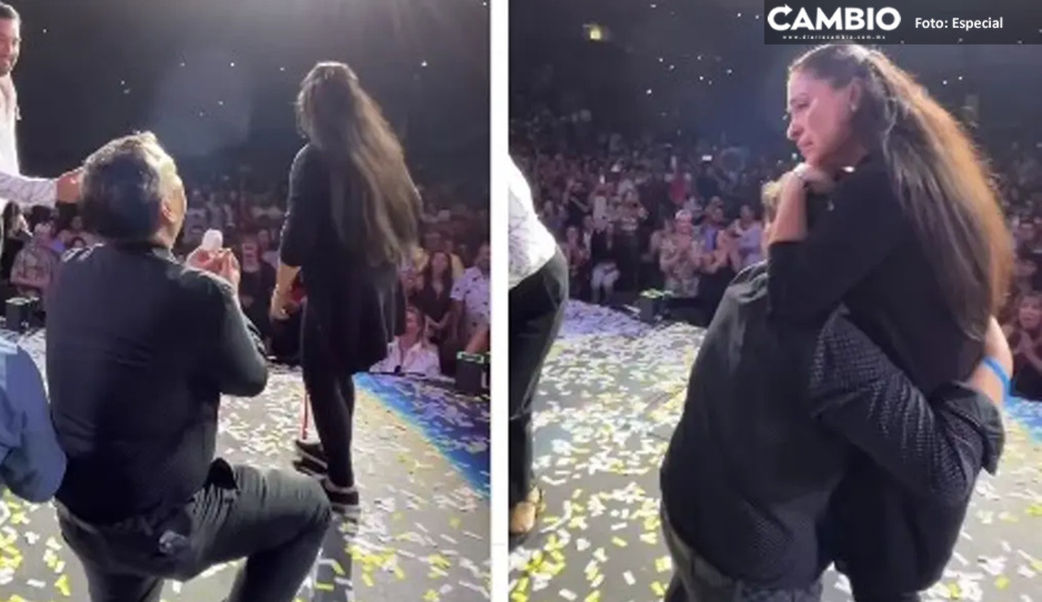 ¿Dijo que no? Le pide matrimonio a su novia en concierto de la Banda MS, pero acaba mal (VIDEO)