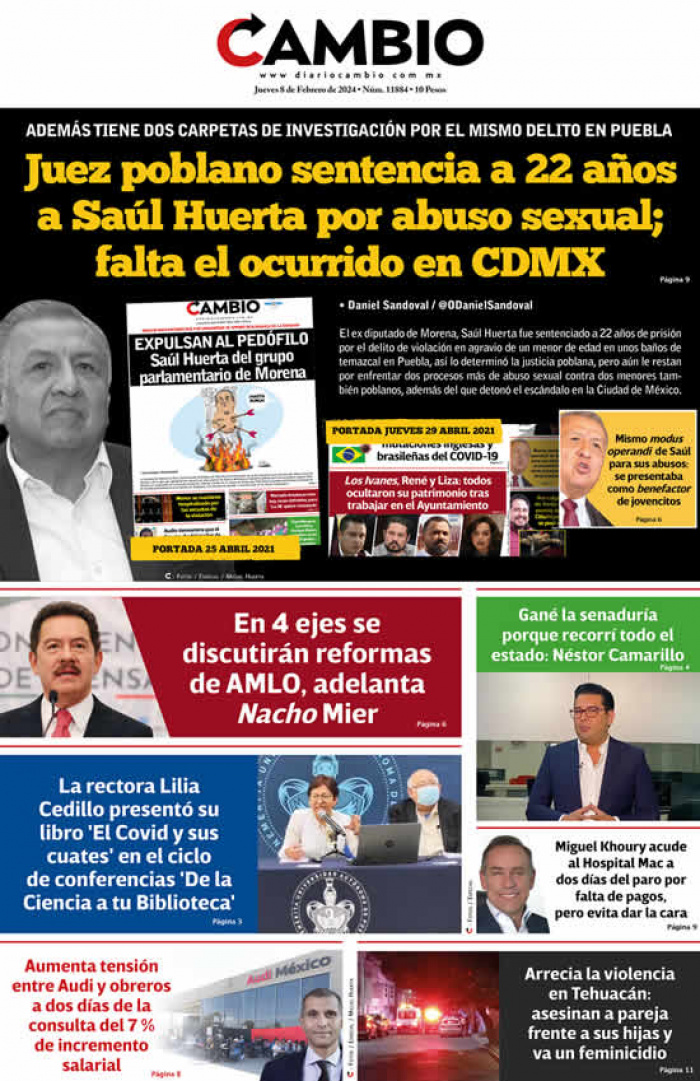 Juez poblano sentencia a 22 años a Saúl Huerta por abuso sexual; falta el ocurrido en CDMX
