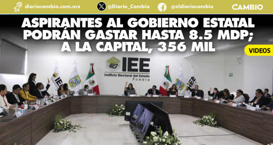 IEE avala tope de gastos de precampaña para la gubernatura, diputaciones y alcaldías para el 2024