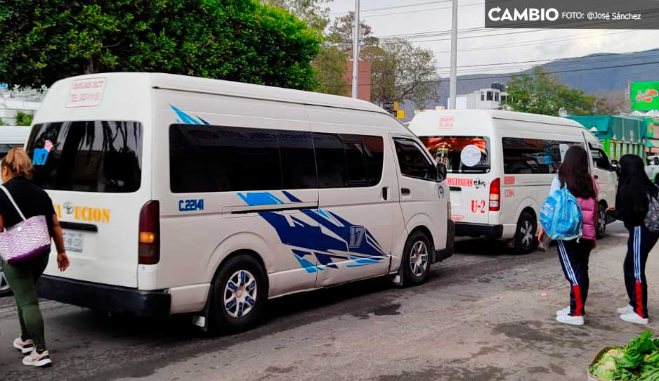 Aumentan pasaje en transporte p&uacute;blico for&aacute;neo de Tecamachalco