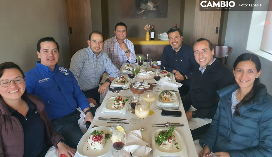 Sin Augusta, Marko Cortés se reúne con Zaldívar y Riestra previo a aniversario del PAN