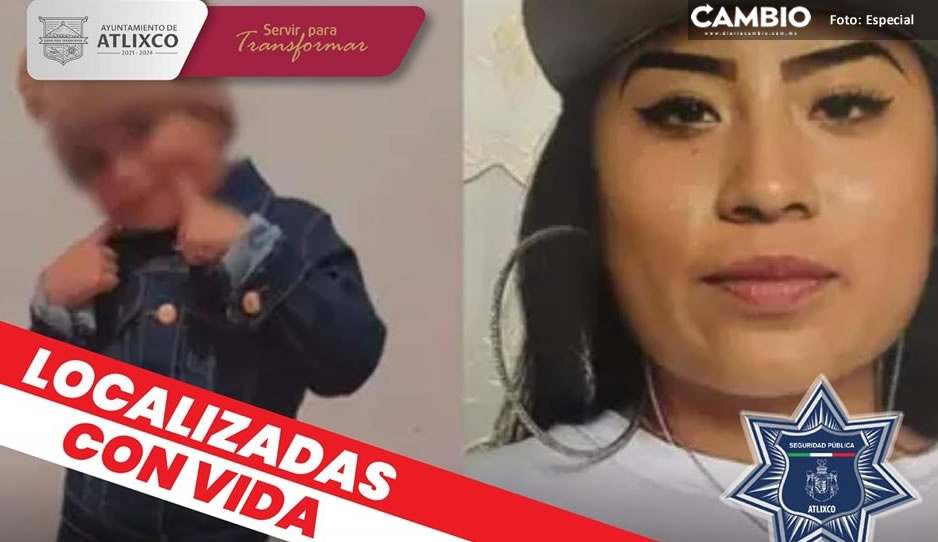 Localizan sanas y salvas a María del Cielo y a su hija de 3 años en Atlixco