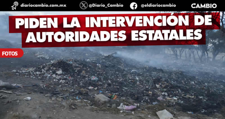 En Santiago Miahuatlán acusan daños a la salud por quema de desechos en basurero municipal