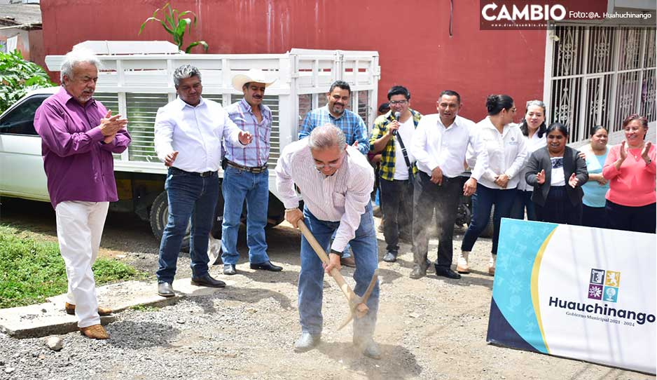 Realizan obras en beneficio de la ciudadanía en Huauchinango