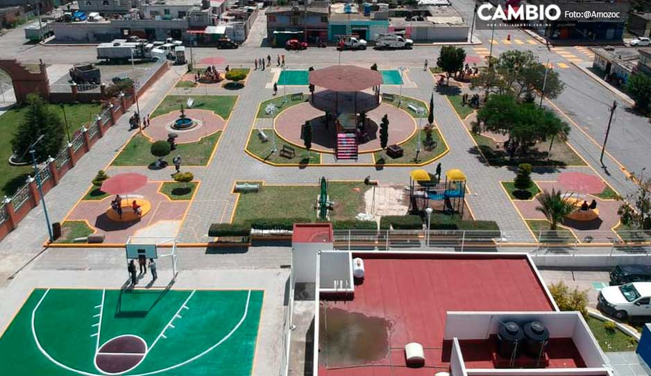 Mario de la Rosa entrega la rehabilitación del zócalo de San Mateo Mendizábal