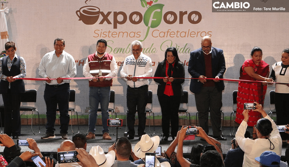 Inauguran Expo Foro Nacional de Sistemas Cafetaleros Sembrando Vida, en Puebla (VIDEO)