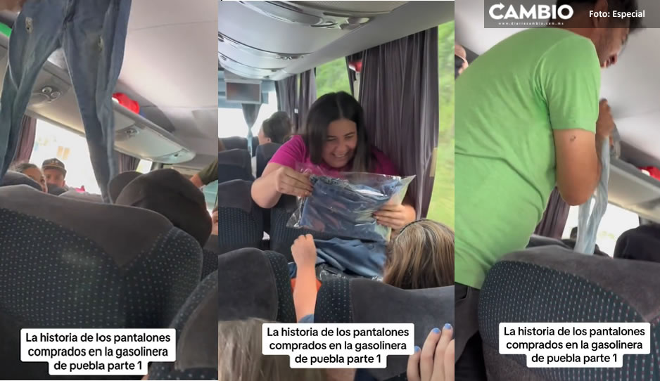 ¡Todo vieeejo! Estafan a familia de turistas en Puebla con pantalones de 2 mil pesos