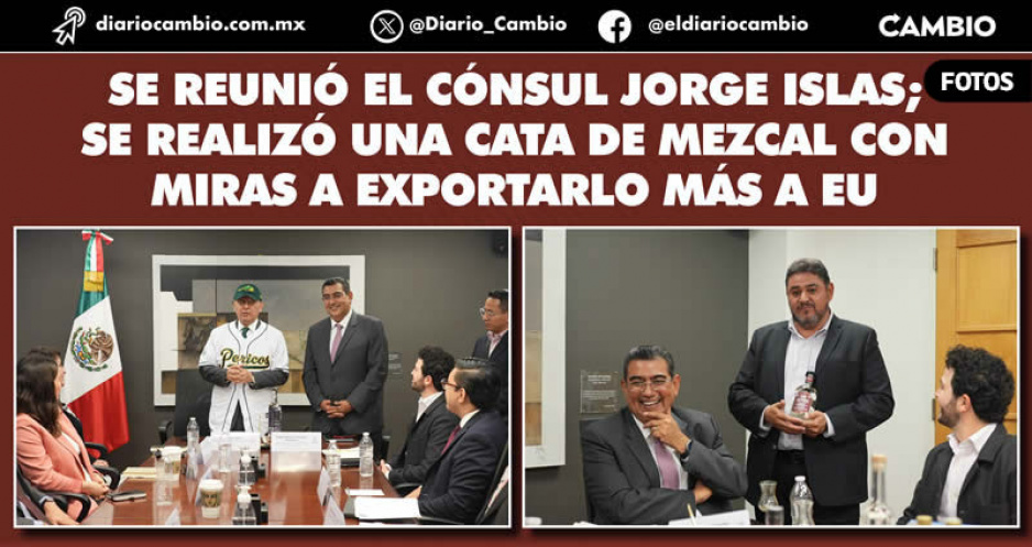 Sergio Salomón continúa de gira por Estados Unidos: se reunirá con miembros de la Cámara de Comercio