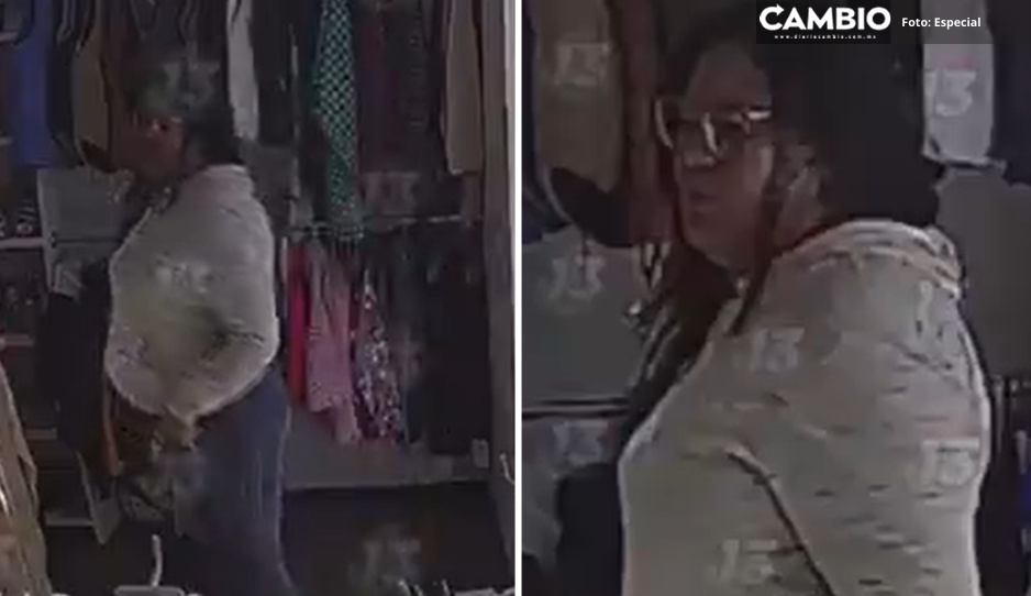 ¡Sinvergüenza! Captan en VIDEO a mujer asaltando negocio en Cholula