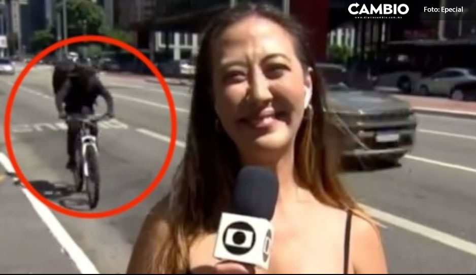 VIDEO: Lacra intenta asaltar a reportera en plena transmisión en vivo