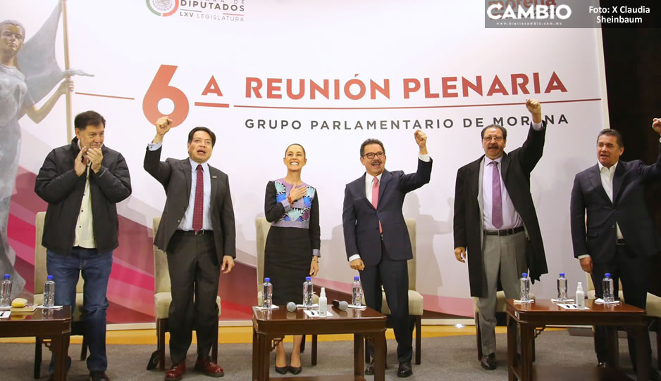 Agradece Sheinbaum el cobijo de la bancada de Morena liderada por Nacho Mier en la VI Plenaria