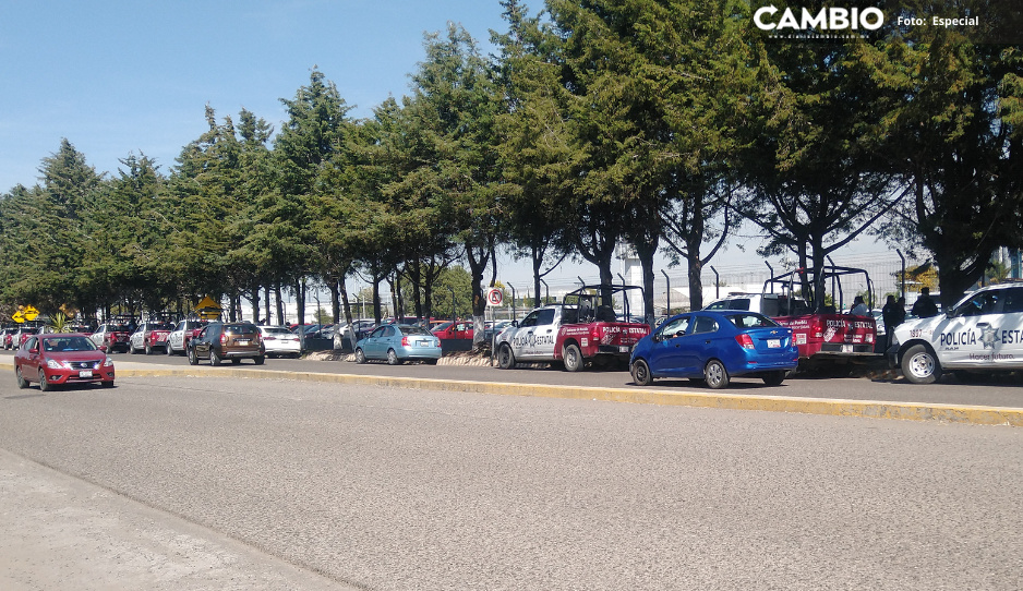 Reportan intenso operativo en aeropuerto de Huejotzingo ante amenaza de manifestación