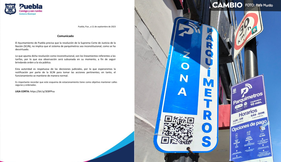 Ayuntamiento esperará notificación de la SCJN para modificar tarifa de cobro de los parquímetros