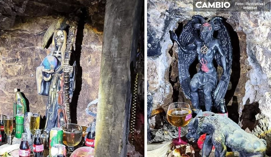 Localizan altares a la Santa Muerte y Satanás en túnel huachicolero (VIDEO)