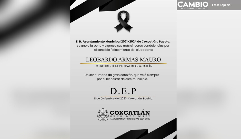 Fulmina infarto a líder cañero de Coxcatlán en plena asamblea