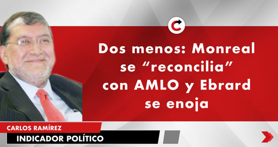 Dos menos: Monreal se “reconcilia” con AMLO y Ebrard se enoja